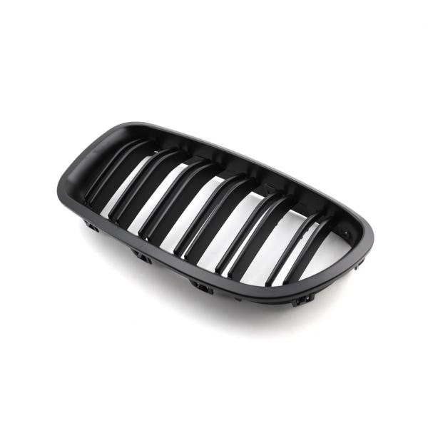 Sportgrill Kühlergrill Doppelsteg kompatibel mit BMW 5er E39 95-03 matt schwarz