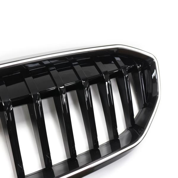LED-Kühlergrill mit einer Lamelle in Hochglanz schwarz für BMW 3er G20 G21 19-22