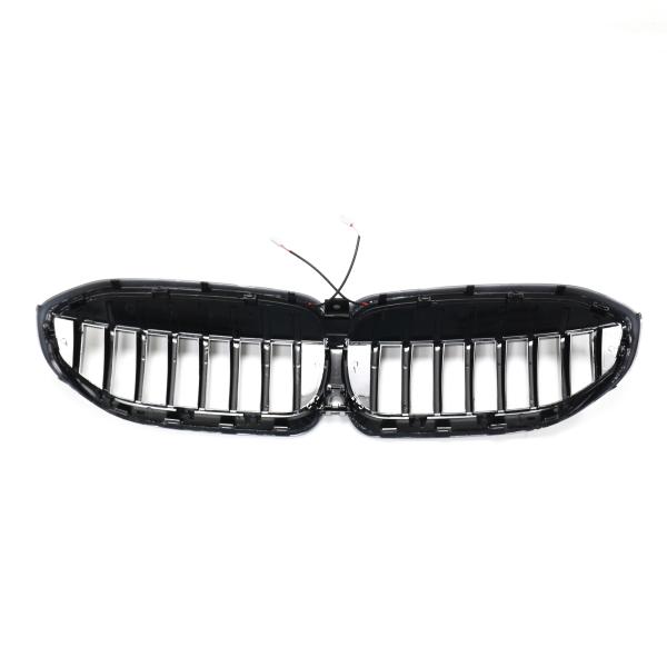 LED-Kühlergrill mit einer Lamelle in Hochglanz schwarz für BMW 3er G20 G21 19-22