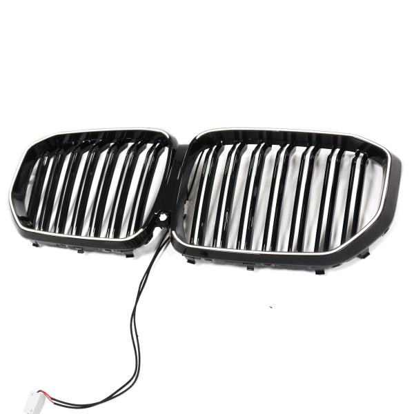 LED-Doppellamellen-Kühlergrill in Schwarz glänzend für BMW X5-Serie G05 ab 18