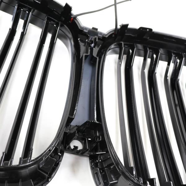 LED-Doppellamellen-Kühlergrill in Schwarz glänzend für BMW X5-Serie G05 ab 18