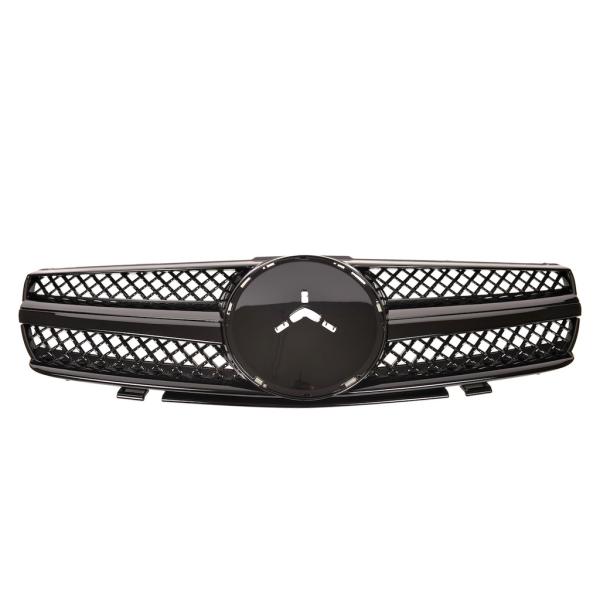 Sport Kühlergrill Schwarz glanz für Mercedes Benz SL (R230) Vorfacelift ab 01-05