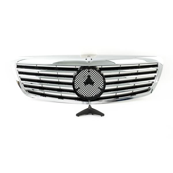 Sport Kühlergrill Chrom Silber für Mercedes Benz S-Klasse (W221) ab 2005-2006