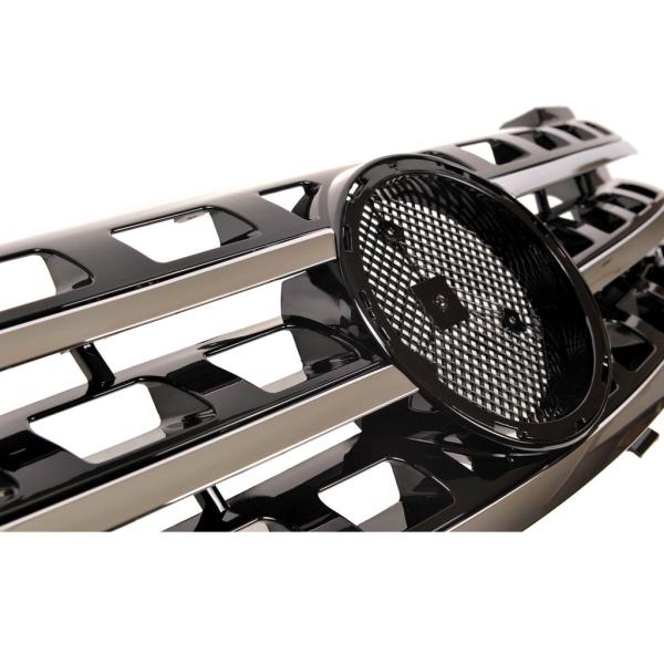 Kühlergrill Schwarz hochglanz + Chrom passend für Mercedes ML W164 05-08 Vormopf