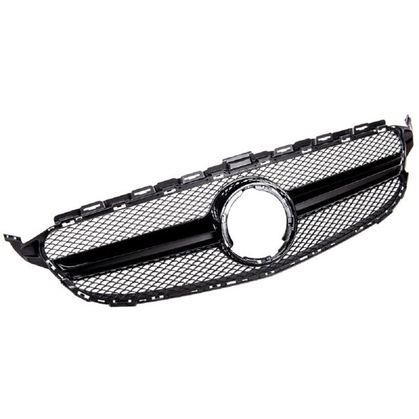 Kühlergrill Schwarz Glanz passt für Mercedes C W205 S205 MOPF nicht AMG