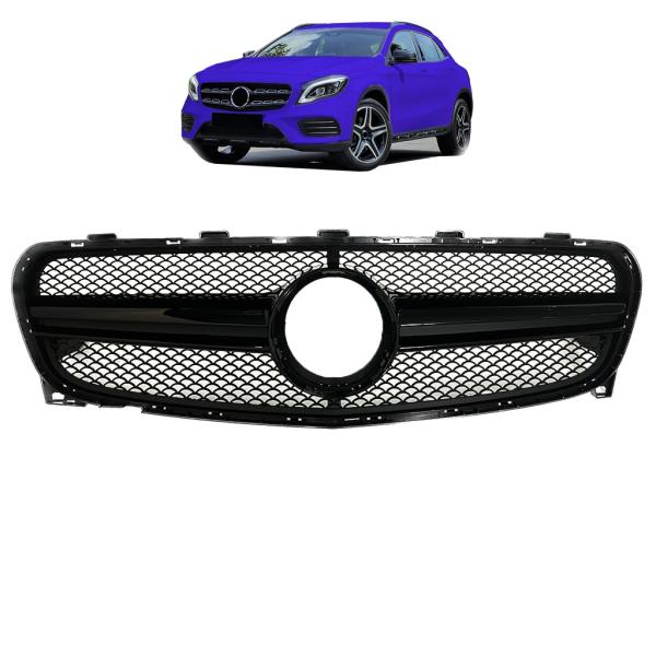Sport Kühlergrill Schwarz Glanz passt für Mercedes GLA X156 ab 13-16 nicht AMG