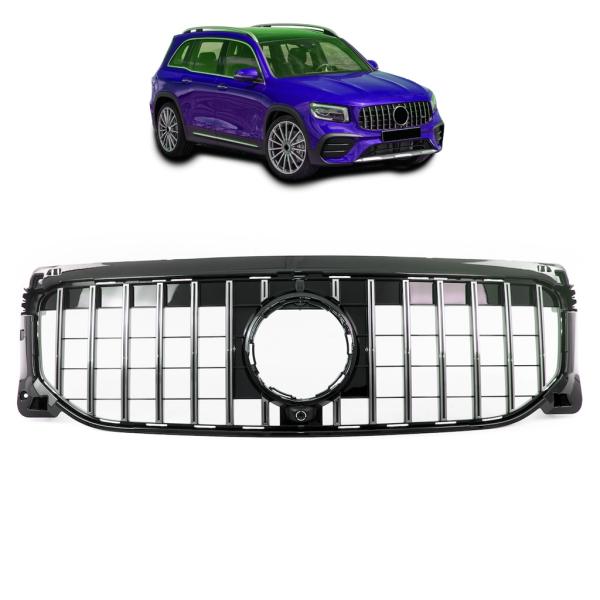 Kühlergrill Chrom passt für Mercedes GLB X247 ohne AMG Sport-Panamericana GT