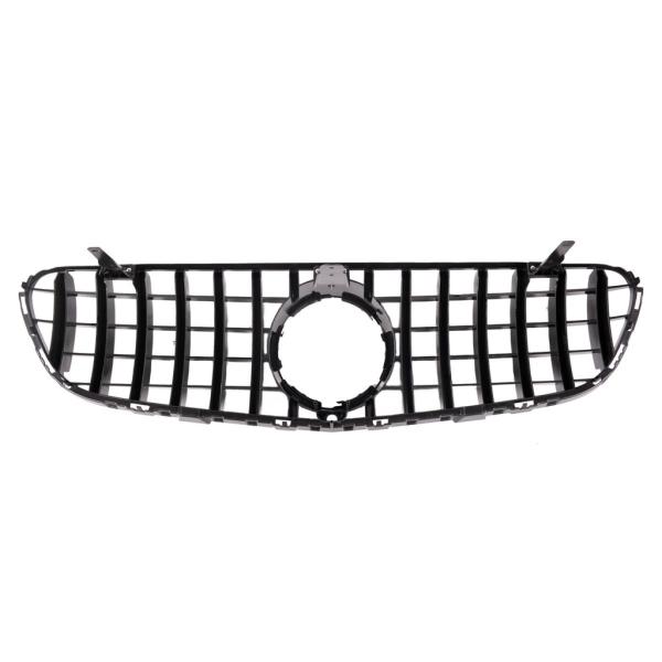Kühlergrill Schwarz für Mercedes GLC X253 + Kamera Sport-Panamericana GT