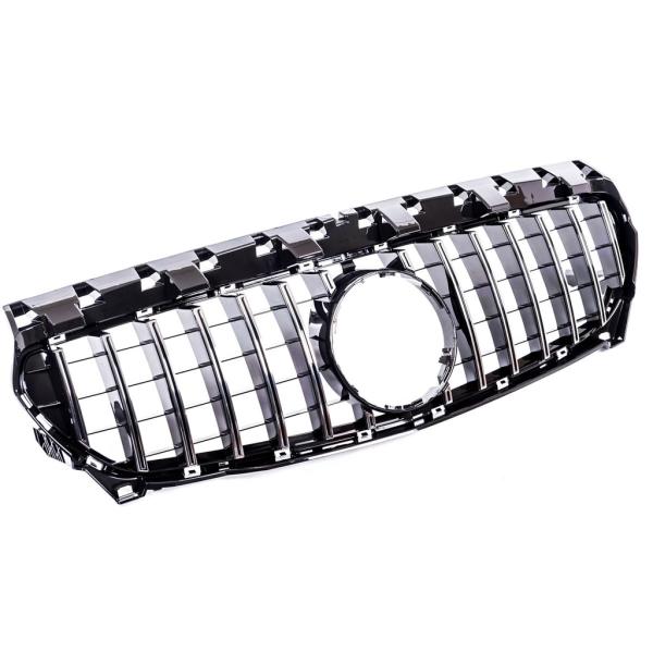 Kühlergrill schwarz chrom passt an Mercedes W117 CLA 13-16 Sport-Panamericana GT
