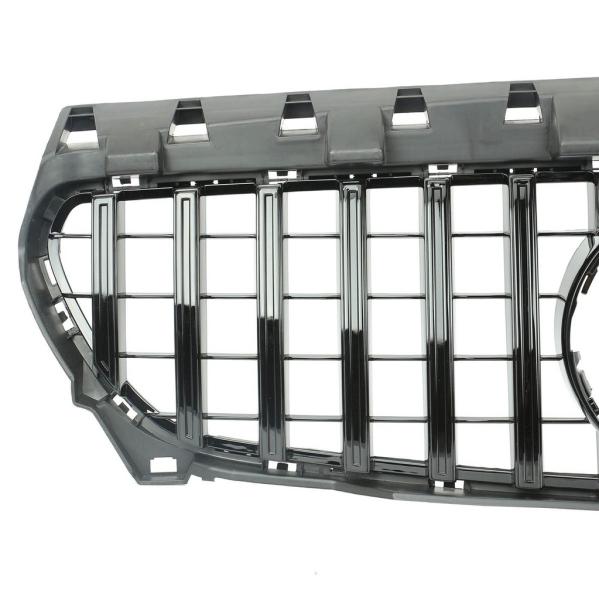 Kühlergrill schwarz glanz passt an Mercedes W117 CLA 13-16 Sport-Panamericana GT