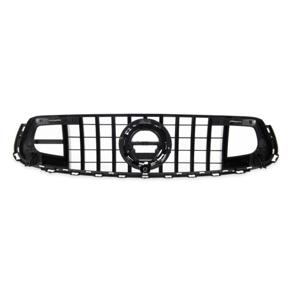 Kühlergrill Schwarz Rot + Carbon passt für Mercedes GLC X253 Evo Panamericana GT