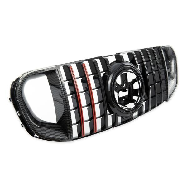 Kühlergrill Frontgrill schwarz GT-R Carbon Look für MERCEDES GLS (X167) 2018-