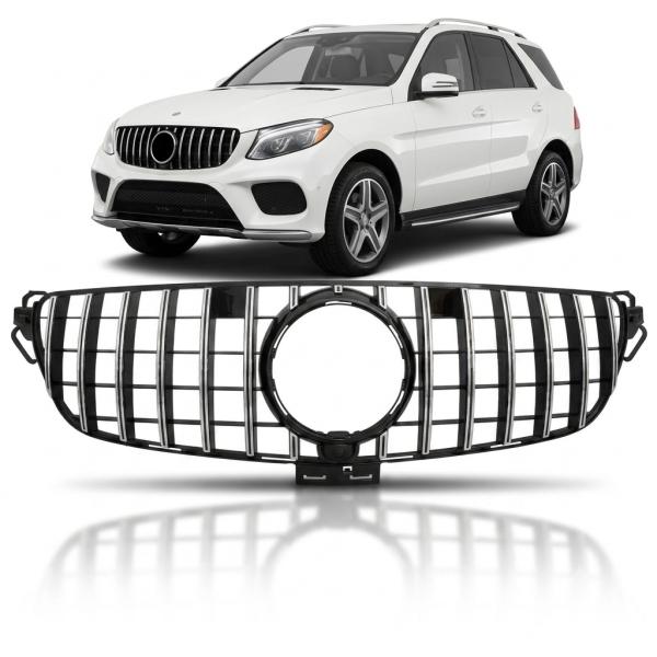 Kühlergrill Chrom passt für Mercedes GLE (ML) W166 15-18 + Sport-Panamericana GT