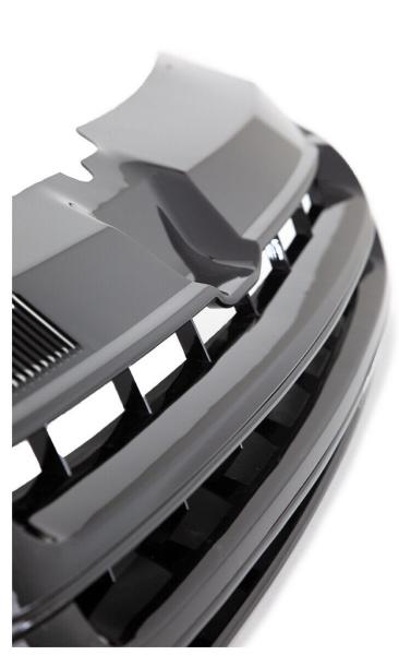 Kühlergrill Grill Clean hochglanz Schwarz Sportgrill für VW T5 GP Facelift 09-15