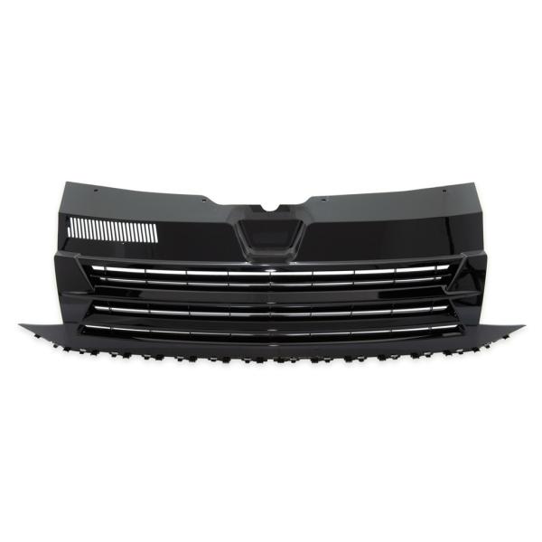Kühlergrill Schwarz Glanz clean ohne Emblem für VW T6 Bus Transporter 2015-2019
