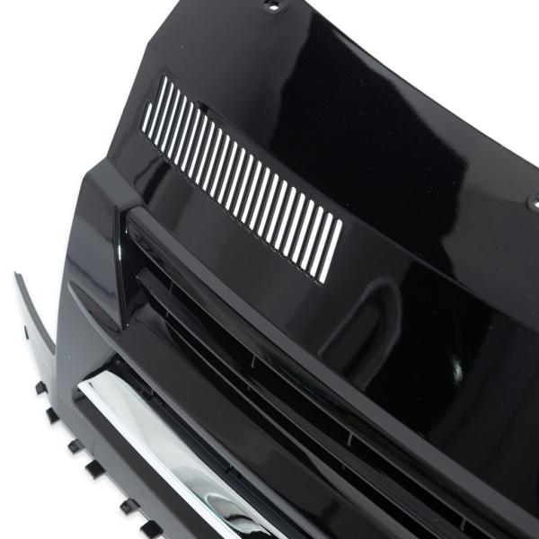 Kühlergrill Schwarz Glanz Chrom ohne Emblem für VW T6 Bus Transporter 2015-2019