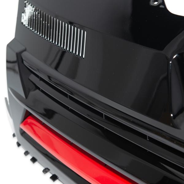 Kühlergrill Schwarz Glanz Rote Leiste ohne Emblem für VW T6 Bus Transporter 15-