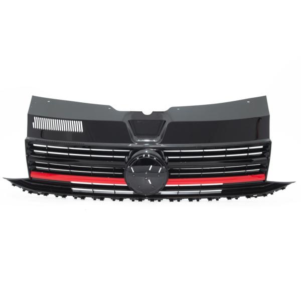 Kühlergrill Schwarz Glanz Leiste Rot für VW T6 Multivan Transporter 2015-2019