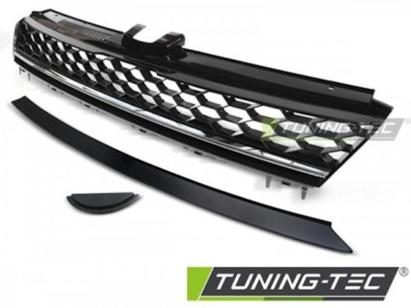 Sportgrill / Kühlergrill für Volkswagen Golf 7 (VII) 13-17 schwarz/chrom in Wabendesign