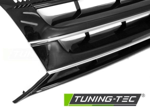 Sportgrill / Kühlergrill für Volkswagen T5 GP (Facelift) 10-15 schwarz/chrom