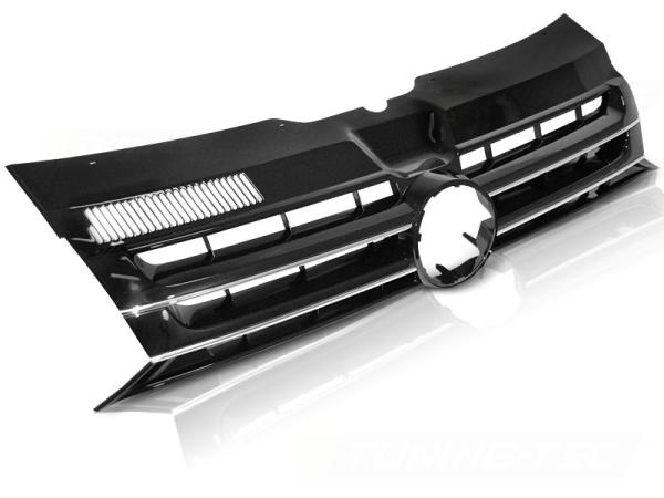 Sportgrill / Kühlergrill für Volkswagen T5 GP (Facelift) 10-15 schwarz/chrom