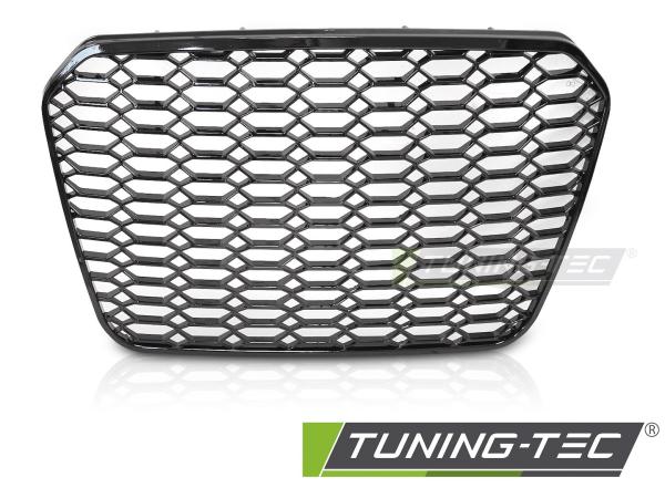 Wabengitter Sportgrill / Kühlergrill für Audi A6 4G (C7) 10-14 Hochglanz schwarz