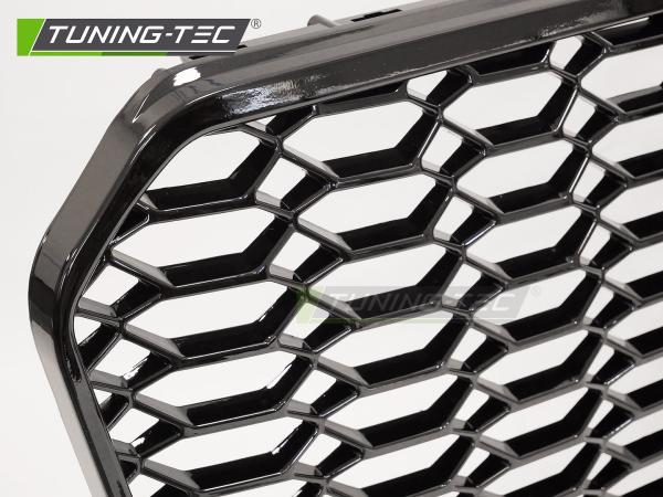 Wabengitter Sportgrill / Kühlergrill für Audi A6 4G (C7) 10-14 Hochglanz schwarz