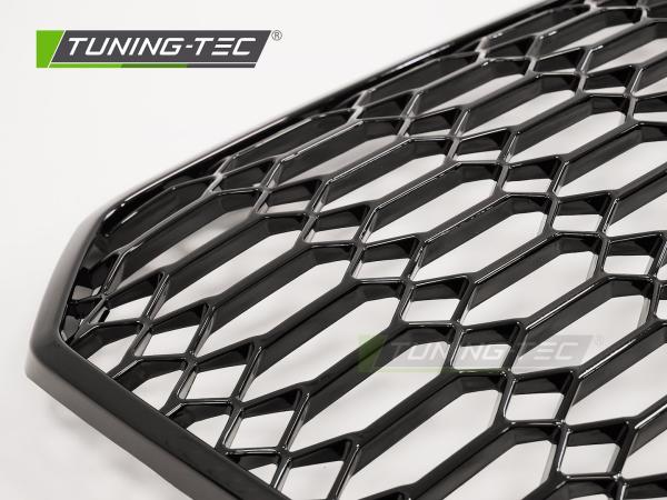 Wabengitter Sportgrill / Kühlergrill für Audi A6 4G (C7) Facelift 14-18 Hochglanz schwarz