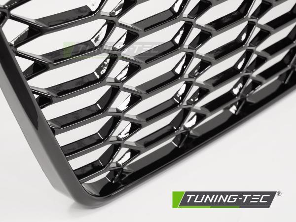 Wabengitter Sportgrill / Kühlergrill für Audi A6 4G (C7) Facelift 14-18 Hochglanz schwarz