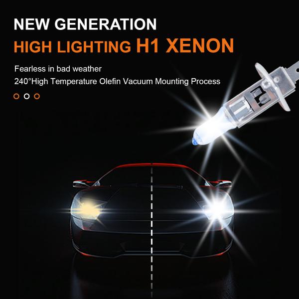 2er Set H1 55W Xenon Style Look Lampen Weiß Halogen Birnen Autolampe GLÜHBIRNEN
