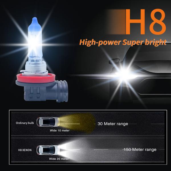 2er Set H8 35W Xenon Style Look Lampen Weiß Halogen Birnen Autolampe GLÜHBIRNEN