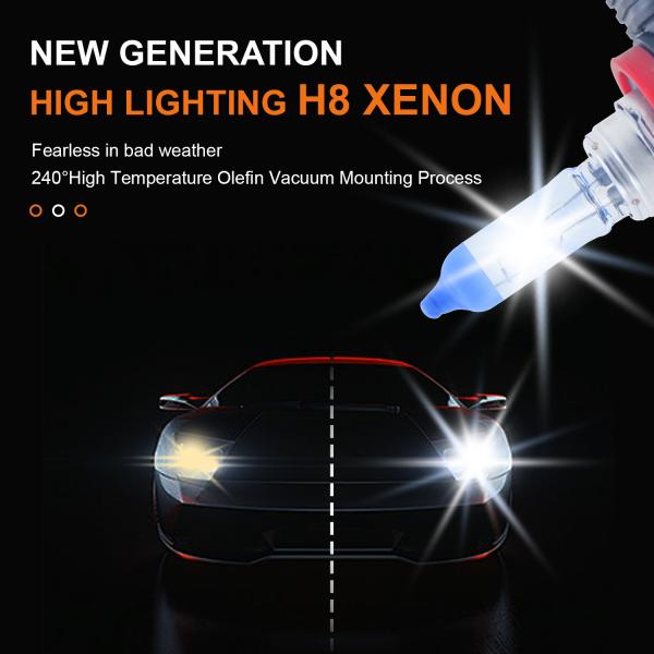 2er Set H8 35W Xenon Style Look Lampen Weiß Halogen Birnen Autolampe GLÜHBIRNEN