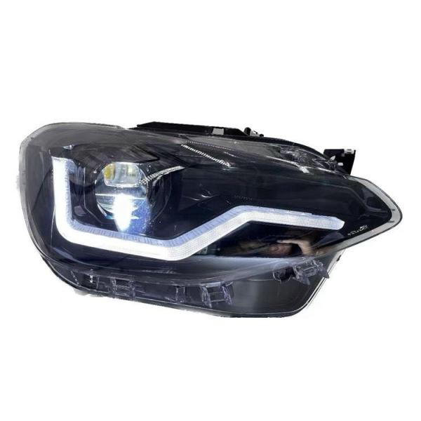 VOLL LED Tagfahrlicht Angel Eyes Scheinwerfer für BMW 1er F20/F21 11-15 schwarz mit dynamischen Blinker