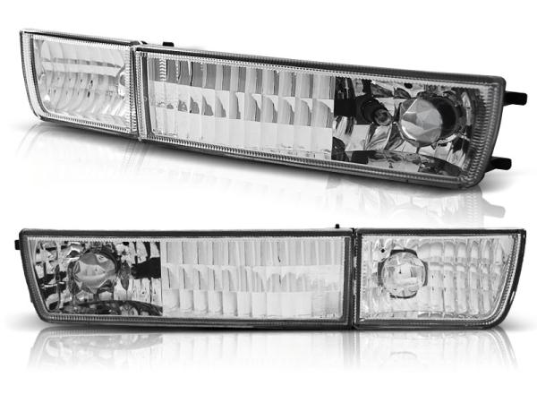 Klarglas Frontblinker / Nebelscheinwerfer-Dummy für VW Golf 3 91-97 / Vento 92-98 chrom