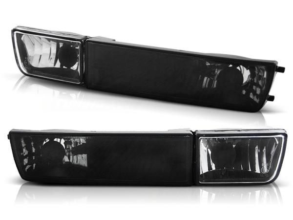 Klarglas Frontblinker / Nebelscheinwerfer für VW Golf 3 91-97 / Vento 92-98 schwarz