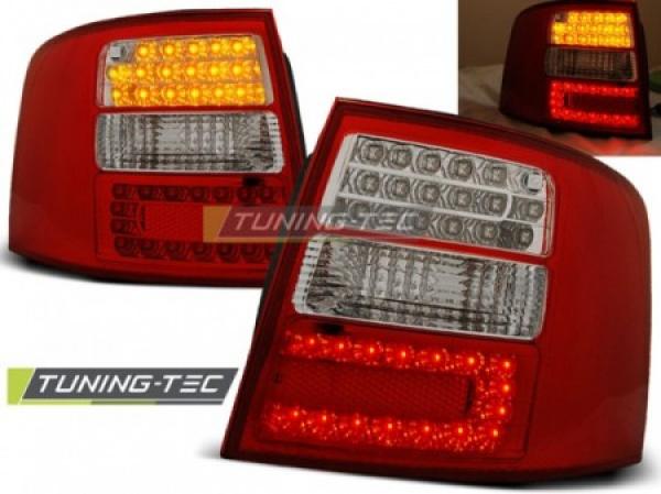 LED Rückleuchten für Audi A6 C5 4B Avant Bj. 97-04 Rot/Chrom mit LED Blinker