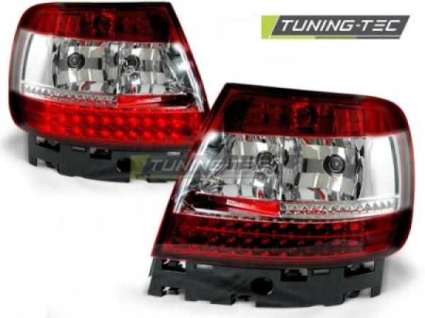 LED Rückleuchten für Audi A4 B5 Limo Bj. 94-00 Rot/Chrom