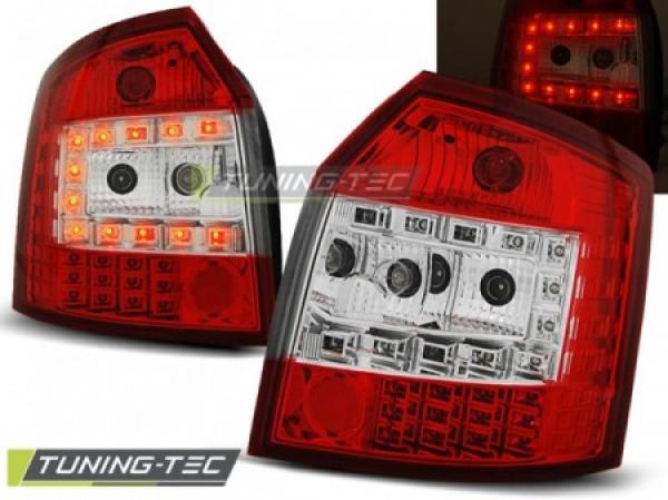 LED Rückleuchten für Audi A4 B6 (8E) Avant Bj. 00-04 Rot/Chrom