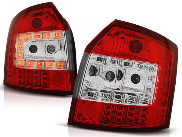 LED Rückleuchten für Audi A4 B6 (8E) Avant Bj. 00-04 Rot/Chrom