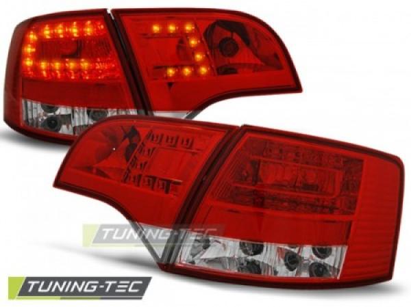 LED Rückleuchten für Audi A4 B7 (8E) Avant Bj. 04-08 Rot/Chrom