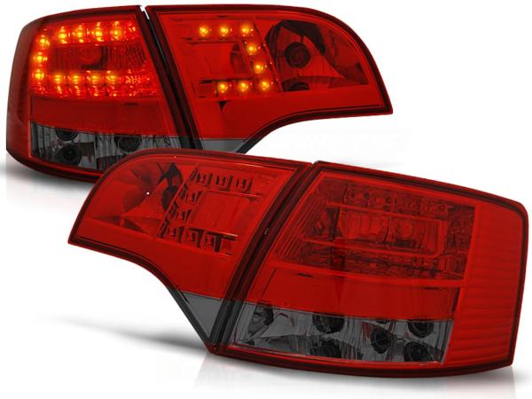 LED Rückleuchten für Audi A4 B7 (8E) Avant Bj. 04-08 Rot/Smoke