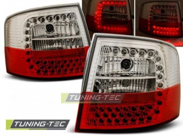 LED Rückleuchten für Audi A6 C5 4B Avant Bj. 97-04 Rot/Chrom