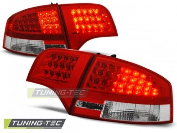 LED Rückleuchten für Audi A4 B7 (8E) Limo Bj. 04-08 Rot/Chrom