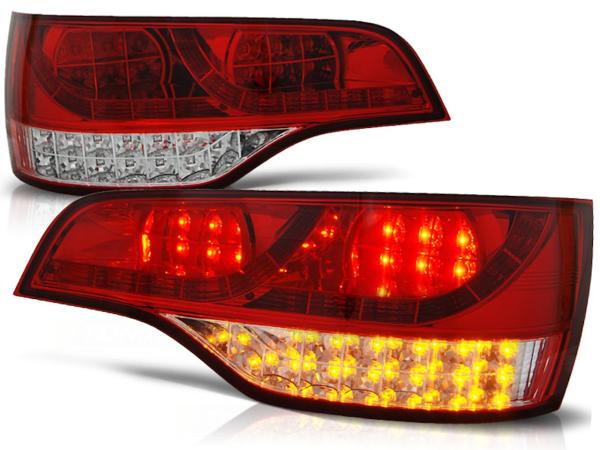 LED Rückleuchten für Audi Q7 4L Bj. 05-09 Rot/Chrom