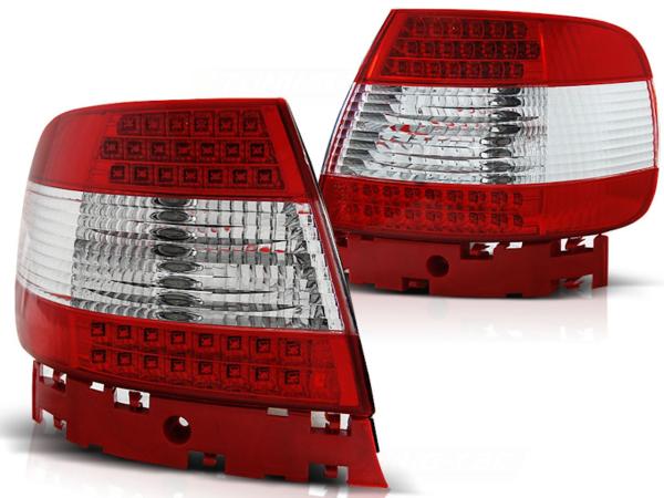 LED Rückleuchten für Audi A4 B5 Limo Bj. 94-00 Rot/Chrom