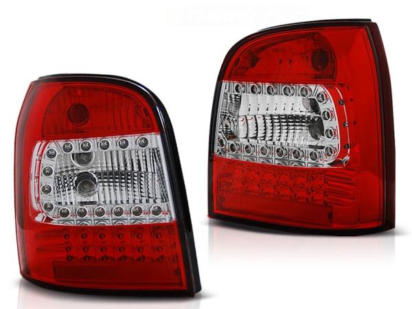 LED Rückleuchten für Audi A4 B5 Avant Bj. 94-01 Rot/Chrom