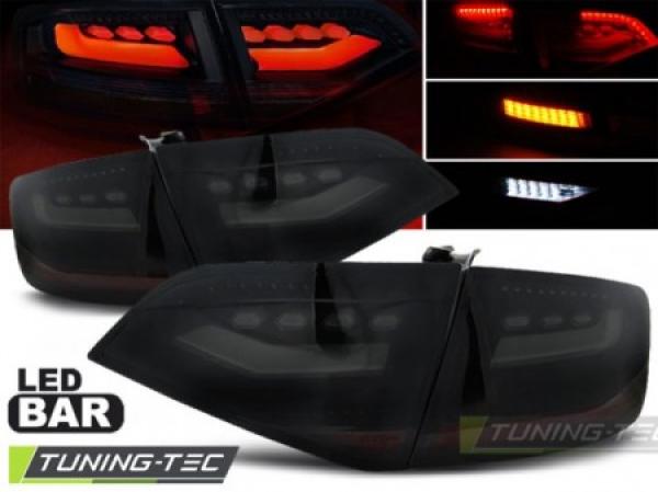 Voll LED Lightbar Rückleuchten für Audi A4 B8 (8K) Limo Bj. 08-11 Schwarz Smoke