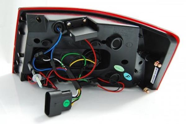 LED Lightbar Rückleuchten für Audi A6 C6 4F Limo Bj. 04-08 Rot/Smoke 6-PIN
