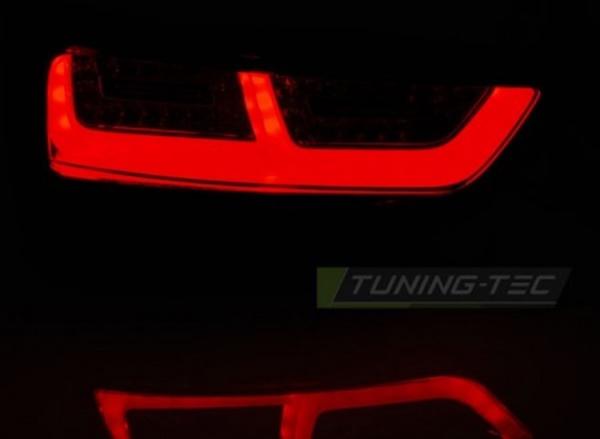 LED Lightbar Rückleuchten für Audi A1 + Sportback Bj. 10-14 Rot/Chrom