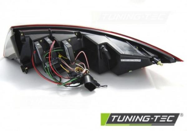 Voll LED Lightbar Rückleuchten für Audi TT 06-14 Rot/Chrom dynamischer Blinker